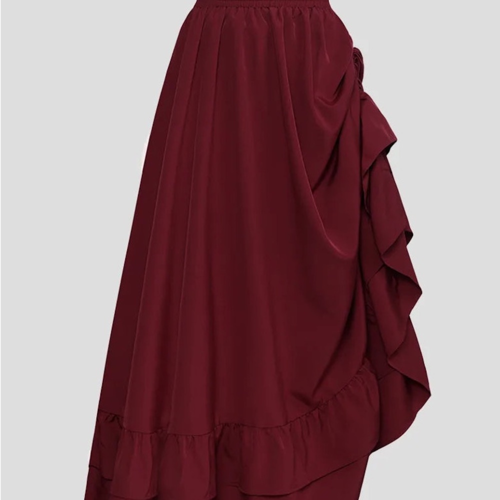 Scarlett Darkness High Low Drawstring Skirt
